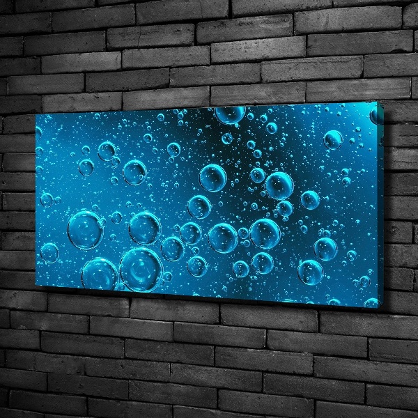Fotocuadro en lienzo de alta calidad horizontal Burbujas bajo el agua