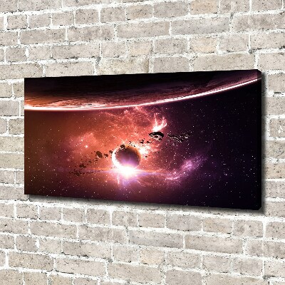 Cuadro canvas moderno de gran formato horizontal Galaxia