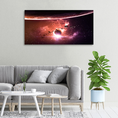 Cuadro canvas moderno de gran formato horizontal Galaxia