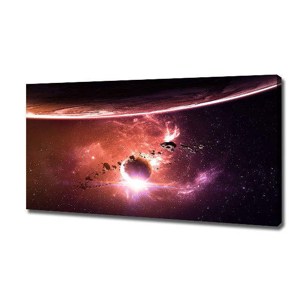 Cuadro canvas moderno de gran formato horizontal Galaxia
