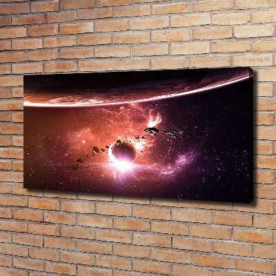 Cuadro canvas moderno de gran formato horizontal Galaxia