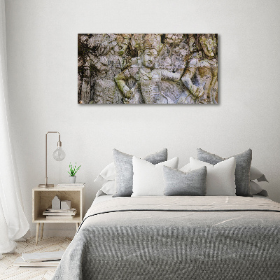 Fotocuadro en lienzo de alta calidad horizontal Escultura de piedra