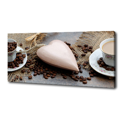 Cuadro canvas con impresión uv duradera horizontal Café con leche