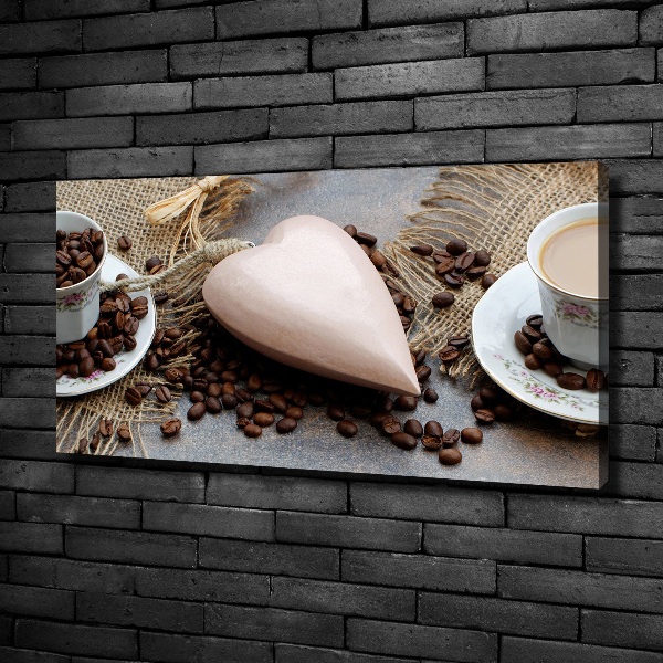 Cuadro canvas con impresión uv duradera horizontal Café con leche