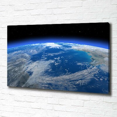 Cuadro canvas con impresión uv duradera horizontal Planeta Tierra