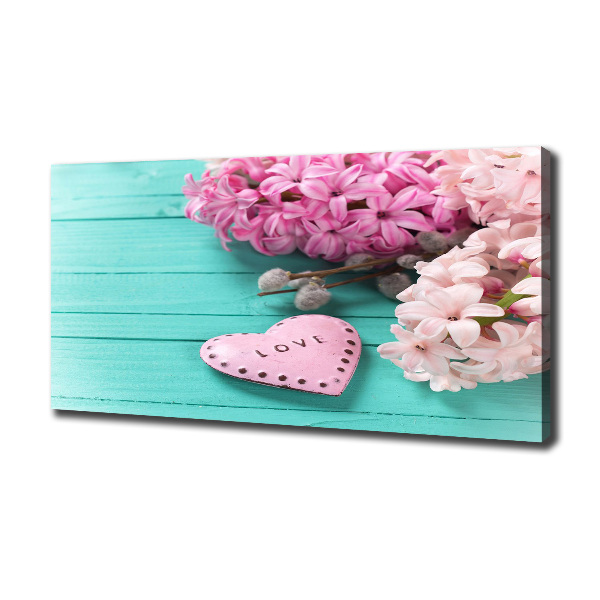 Cuadro canvas con impresión uv duradera horizontal Sin y corazón