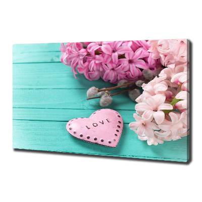 Cuadro canvas con impresión uv duradera horizontal Sin y corazón