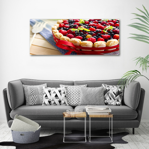 Foto en lienzo con acabado profesional horizontal Pastel de frutos del bosque