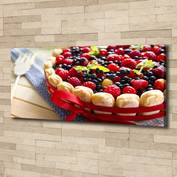 Foto en lienzo con acabado profesional horizontal Pastel de frutos del bosque