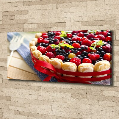 Foto en lienzo con acabado profesional horizontal Pastel de frutos del bosque