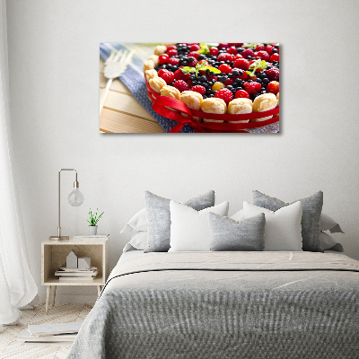 Foto en lienzo con acabado profesional horizontal Pastel de frutos del bosque