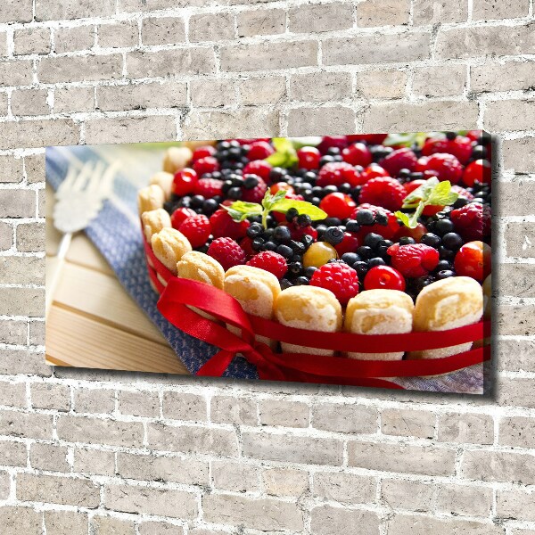 Foto en lienzo con acabado profesional horizontal Pastel de frutos del bosque