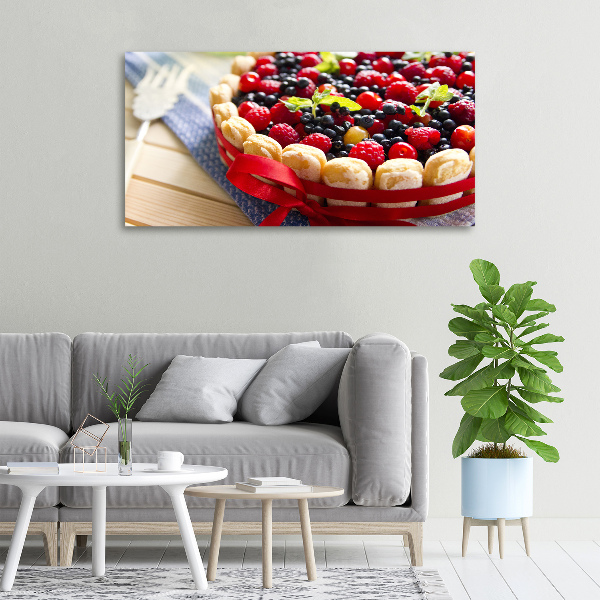 Foto en lienzo con acabado profesional horizontal Pastel de frutos del bosque