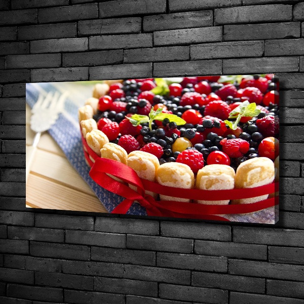 Foto en lienzo con acabado profesional horizontal Pastel de frutos del bosque