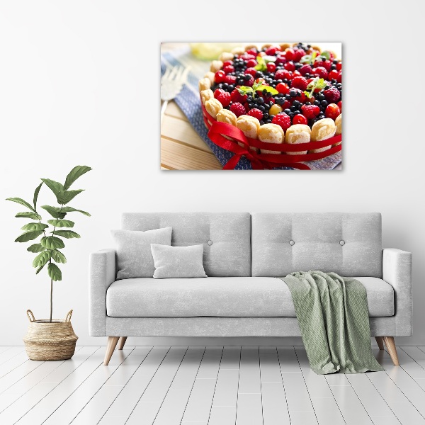 Foto en lienzo con acabado profesional horizontal Pastel de frutos del bosque