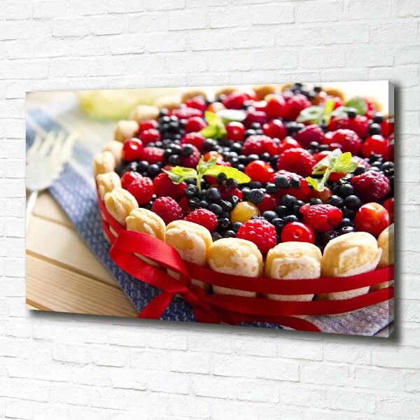 Foto en lienzo con acabado profesional horizontal Pastel de frutos del bosque