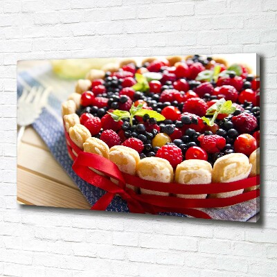 Foto en lienzo con acabado profesional horizontal Pastel de frutos del bosque
