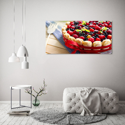 Foto en lienzo con acabado profesional horizontal Pastel de frutos del bosque