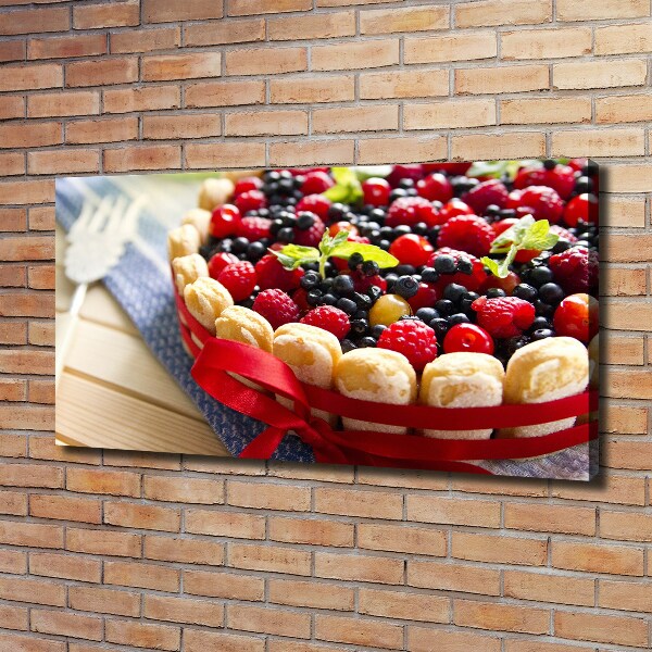 Foto en lienzo con acabado profesional horizontal Pastel de frutos del bosque