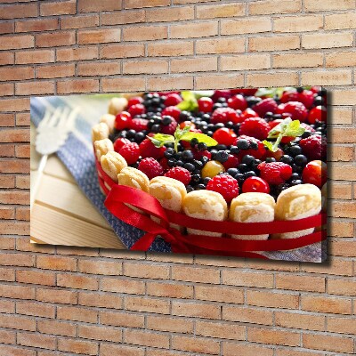 Foto en lienzo con acabado profesional horizontal Pastel de frutos del bosque