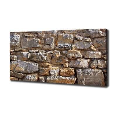 Cuadro canvas con impresión uv duradera horizontal Muro de piedra