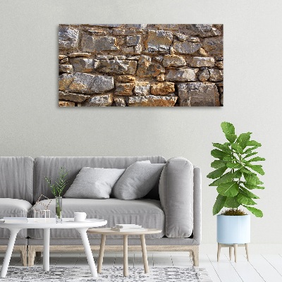 Cuadro canvas con impresión uv duradera horizontal Muro de piedra