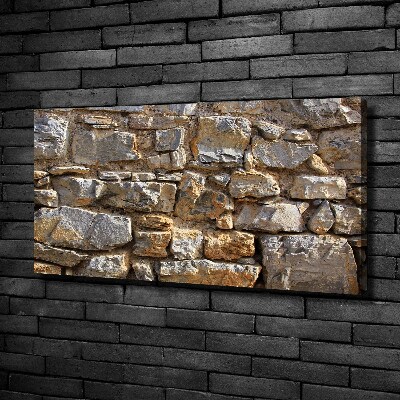 Cuadro canvas con impresión uv duradera horizontal Muro de piedra