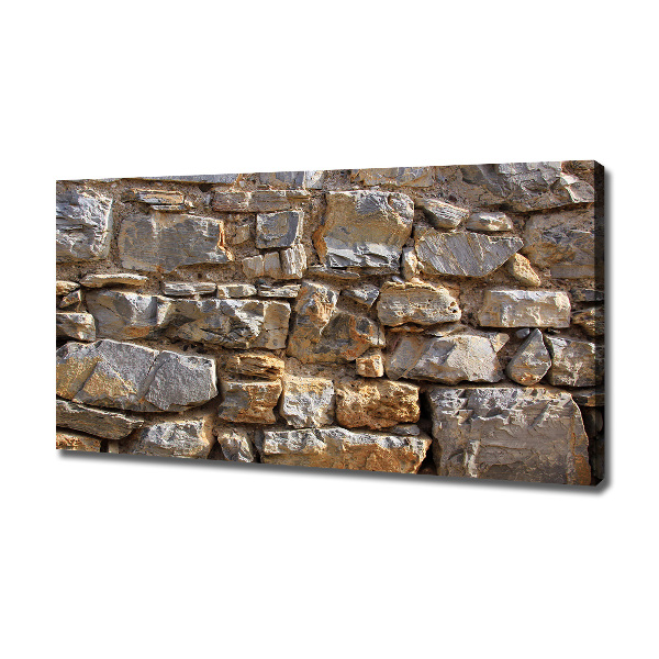 Cuadro canvas con impresión uv duradera horizontal Muro de piedra