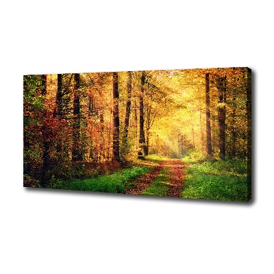Cuadro canvas con impresión uv duradera horizontal Bosque en otoño