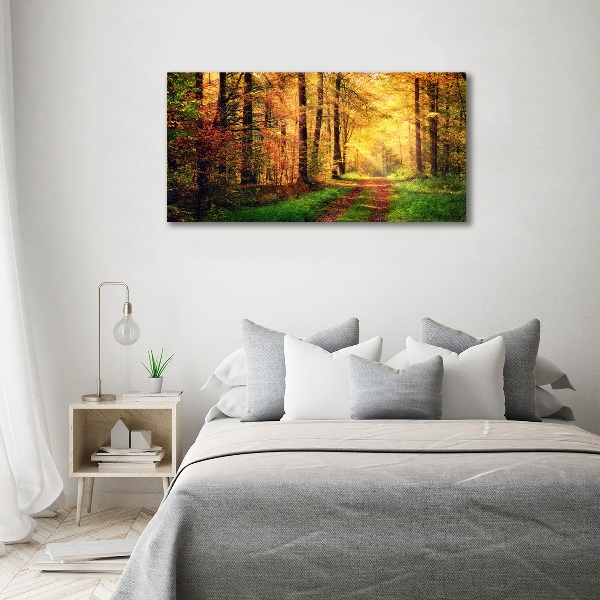 Cuadro canvas con impresión uv duradera horizontal Bosque en otoño