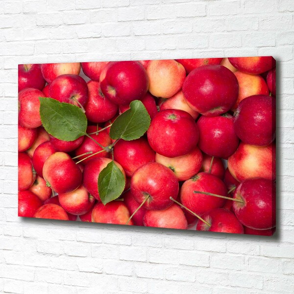 Cuadro canvas con impresión uv duradera horizontal manzanas rojas