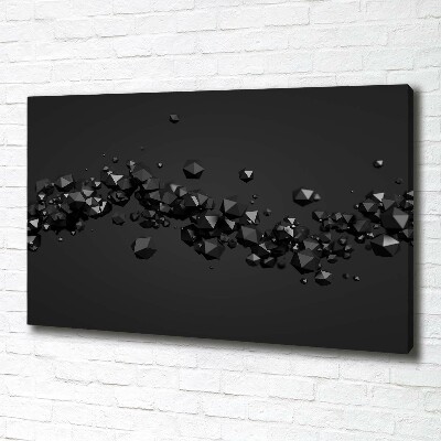 Cuadro canvas moderno de gran formato horizontal Abstracción 3D