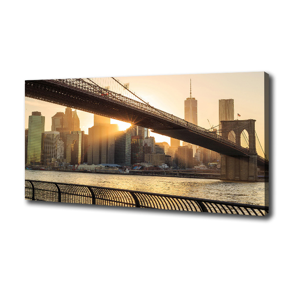 Cuadro canvas moderno de gran formato horizontal Puente de Brooklyn