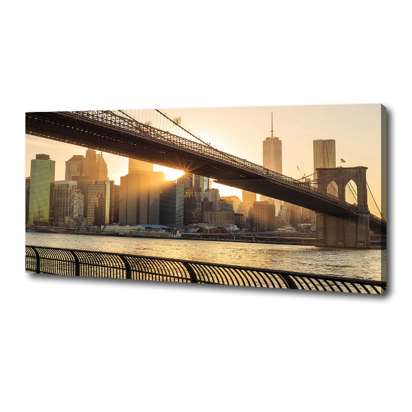 Cuadro canvas moderno de gran formato horizontal Puente de Brooklyn