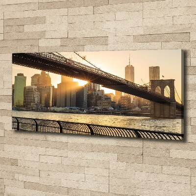 Cuadro canvas moderno de gran formato horizontal Puente de Brooklyn