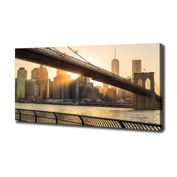 Cuadro canvas moderno de gran formato horizontal Puente de Brooklyn
