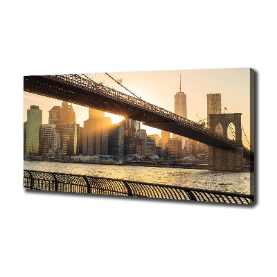 Cuadro canvas moderno de gran formato horizontal Puente de Brooklyn