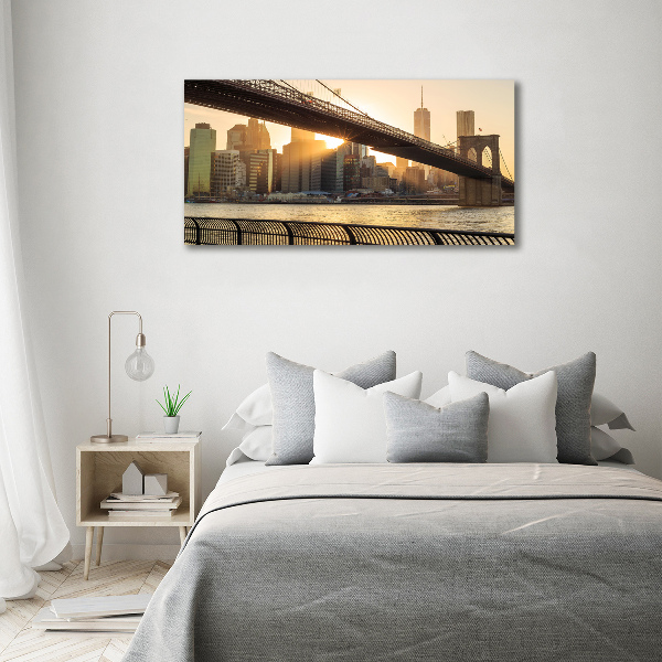 Cuadro canvas moderno de gran formato horizontal Puente de Brooklyn