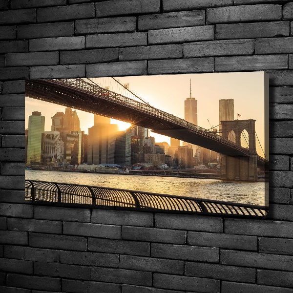 Cuadro canvas moderno de gran formato horizontal Puente de Brooklyn