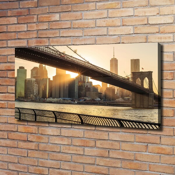 Cuadro canvas moderno de gran formato horizontal Puente de Brooklyn