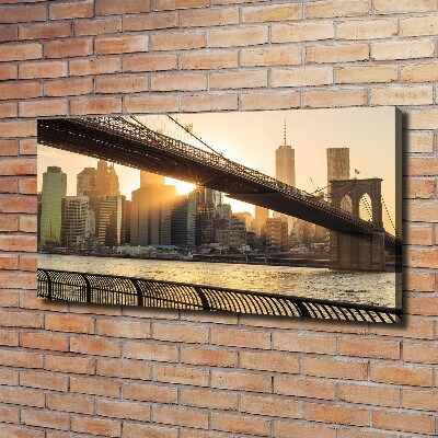 Cuadro canvas moderno de gran formato horizontal Puente de Brooklyn