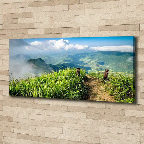 Fotocuadro en lienzo de alta calidad horizontal Camino a la cima