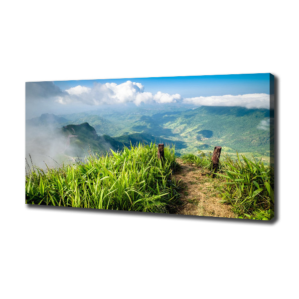 Fotocuadro en lienzo de alta calidad horizontal Camino a la cima