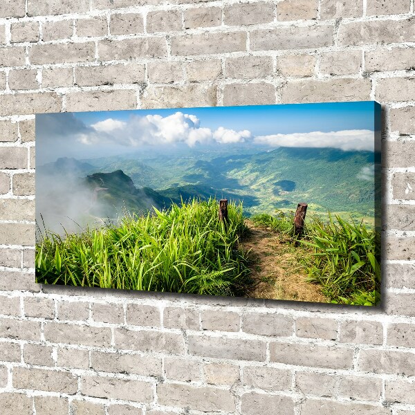 Fotocuadro en lienzo de alta calidad horizontal Camino a la cima