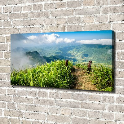 Fotocuadro en lienzo de alta calidad horizontal Camino a la cima