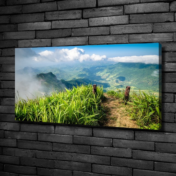 Fotocuadro en lienzo de alta calidad horizontal Camino a la cima