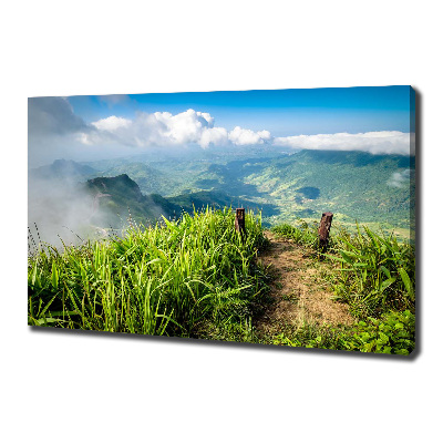 Fotocuadro en lienzo de alta calidad horizontal Camino a la cima