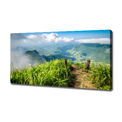 Fotocuadro en lienzo de alta calidad horizontal Camino a la cima