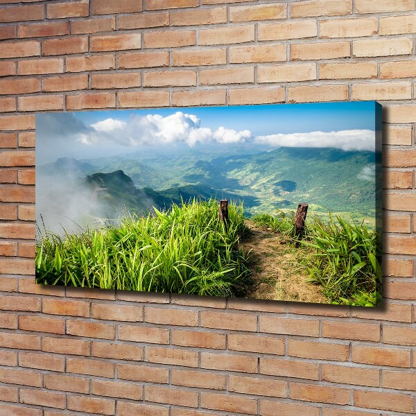 Fotocuadro en lienzo de alta calidad horizontal Camino a la cima