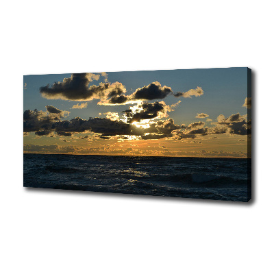 Cuadro canvas con impresión uv duradera horizontal Puesta de sol sobre el mar